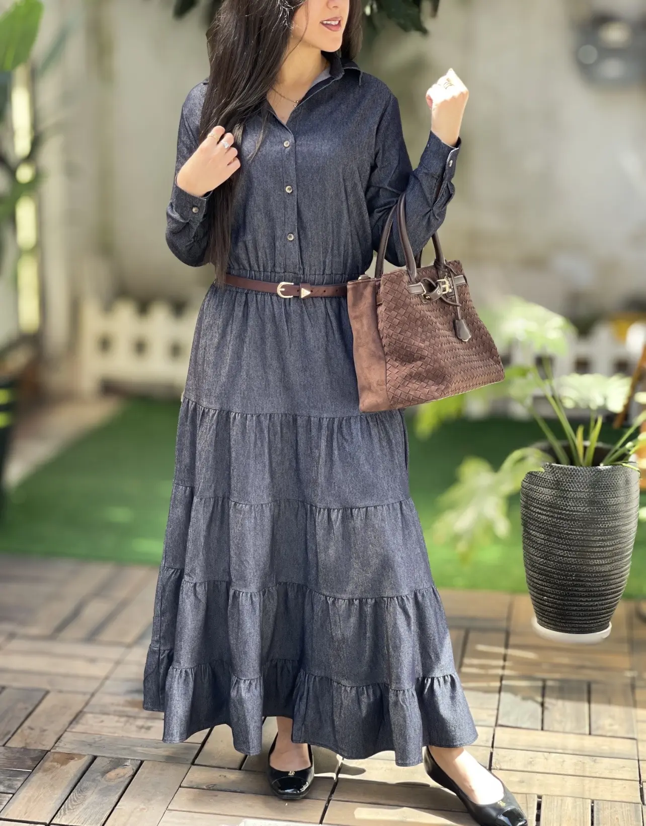 پیراهن جین سرمه ای